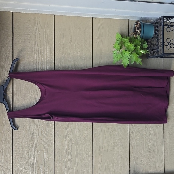 Forever 21 Plum Purple Ponte Midi Bodycon Dress 3x - Picture 3 of 4